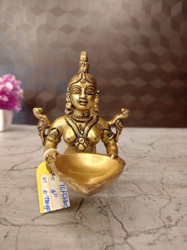 buy Brass Fish Designer Diya With Handle Pooja Idol- 4″ Antique Showroom Trichy