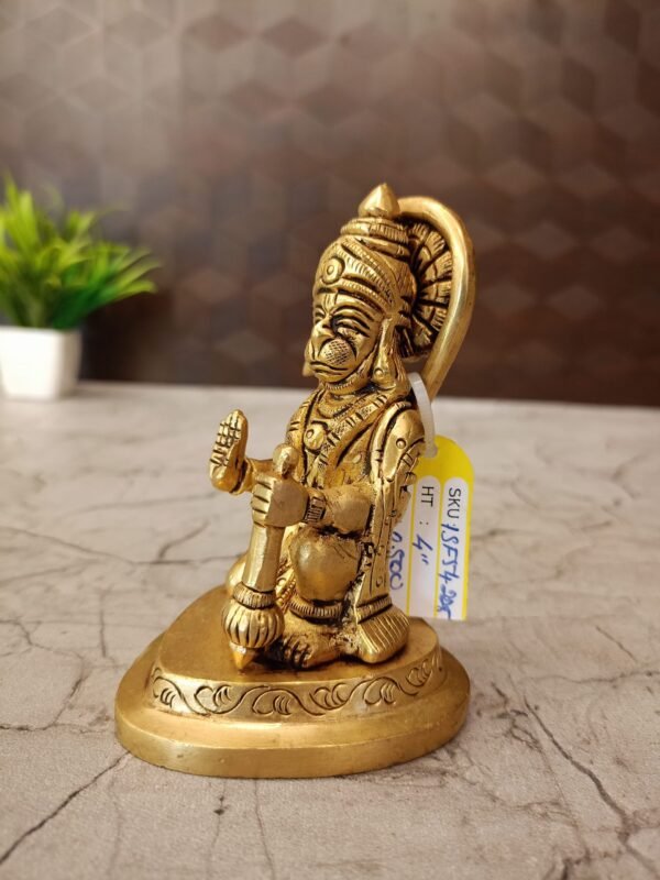 Buy Brass Hanuman Statue Antique showroom Trichy 4″ - Image 2