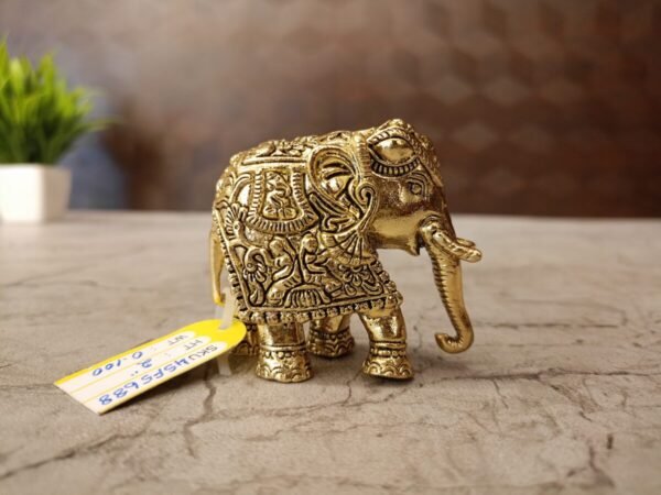 Brass Fine Art Elephant For Home Decor 2″ Antique Showroom Trichy