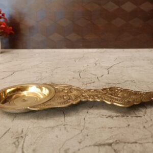 Brass Spoon Aarathi Holder Idol 1″ Antique Showroom Trichy