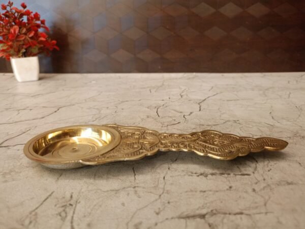 Brass Spoon Aarathi Holder Idol 1″ Antique Showroom Trichy