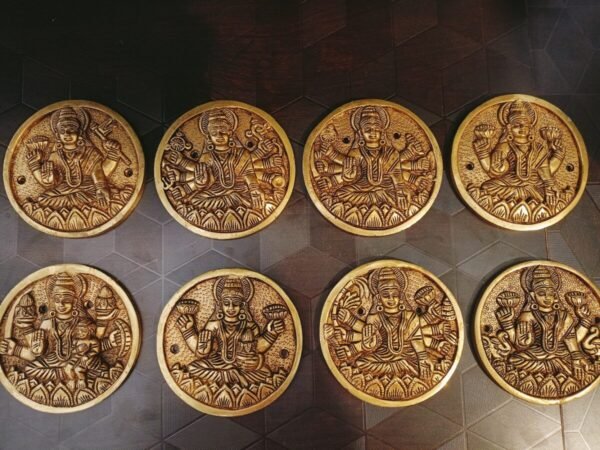 Buy Brass Ashtalakshmi Circle Set | Pure Brass Goddess Ashtalakshmi Set 4” Antique Showroom Trichy - Image 2