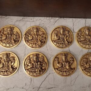 Buy Brass Ashtalakshmi Circle Set | Pure Brass Goddess Ashtalakshmi Set 4” Antique Showroom Trichy