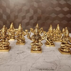 Buy Brass Ashtalakshmi Set Statue 3.5″ For Pooja Antique Showroom Trichy