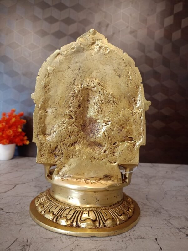Buy Brass Big Ganesha Diya For Pooja 10″ Antique Showroom Trichy - Image 2