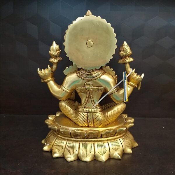Buy Brass Big Superfine Lakshmi Statue-10.5″ Antique Showroom Trichy - Image 4