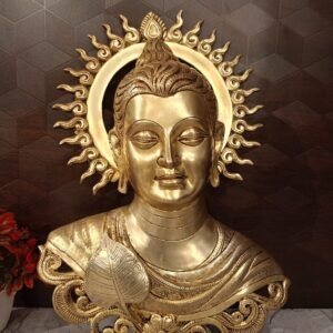 Buy Brass Buddha Face Wall Hanging- 16″ Antique Showroom Trichy