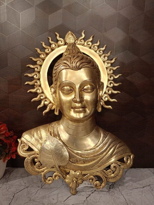 Buy Brass Buddha Face Wall Hanging- 16″ Antique Showroom Trichy