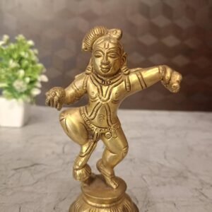 Buy Brass Dancing Krishna idol- 6″ Antique Showroom Trichy