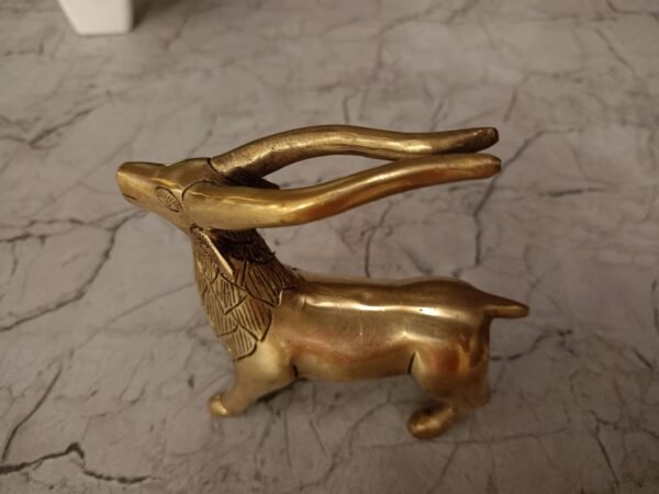Buy Brass Deer 5″ For Gift , Handcrafted Idol Antique Showroom Trichy - Image 3