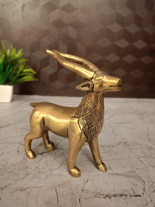 Buy Brass Deer 5″ For Gift , Handcrafted Idol Antique Showroom Trichy - Image 5