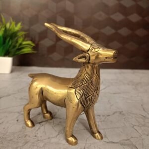 Buy Brass Deer 5″ For Gift , Handcrafted Idol Antique Showroom Trichy
