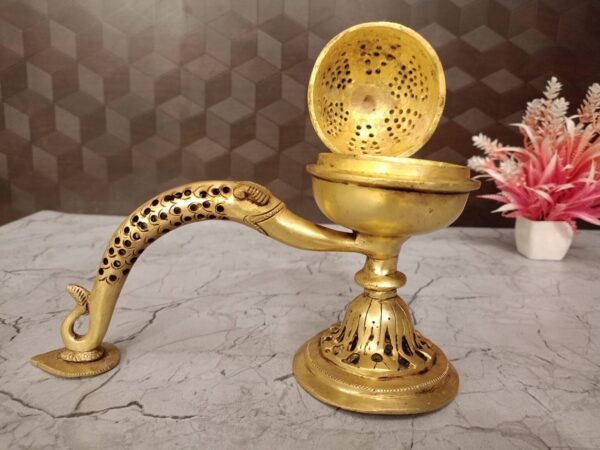Buy Brass Dhoop Holder 7″ For Pooja Antique Showroom Trichy - Image 3
