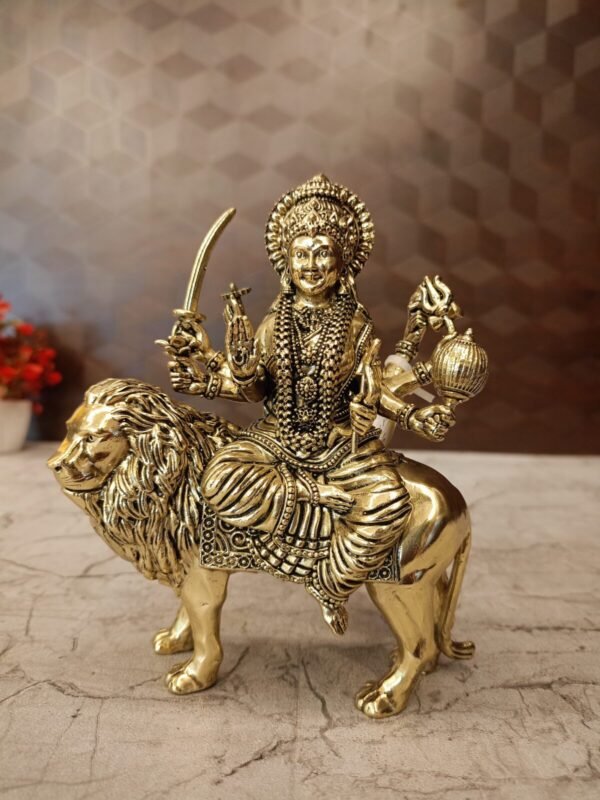 Buy Brass Fine Art Durgai Amman Statue Best For Pooja 5.5″ Antique Showroom Trichy