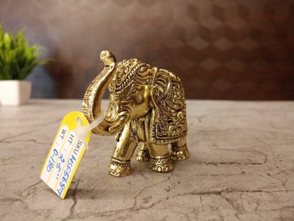 Buy Brass Fine Art Elephant Statue 2.5″ Antique Showroom Trichy - Image 3