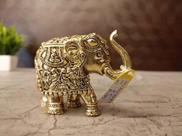 Buy Brass Fine Art Elephant Statue 2.5″ Antique Showroom Trichy