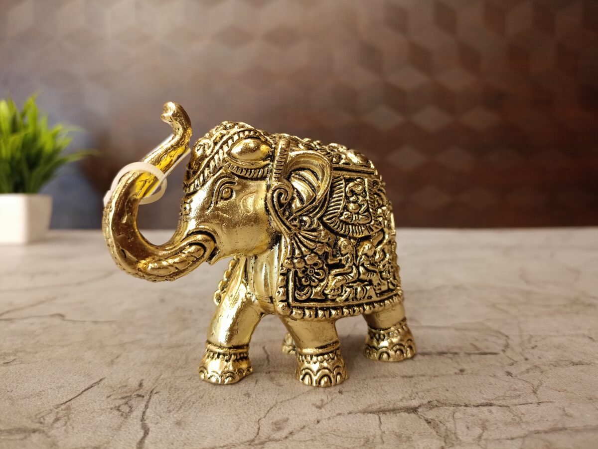 Buy Brass Fine Art Elephant Statue 3″ Antique Showroom Trichy - Image 4
