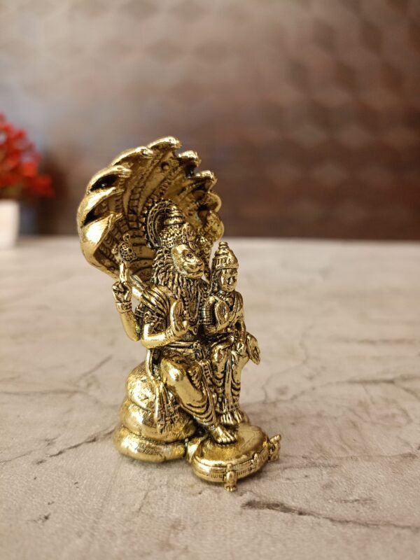 Buy Brass Fine Art Lakshmi Narashimar Idol 3″ Antique Showroom Trichy - Image 3