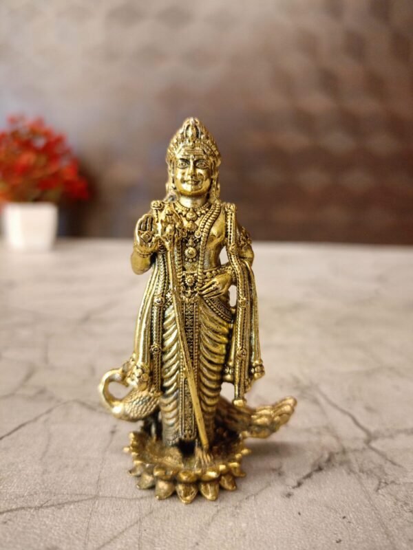 Buy Brass Fine Art Murugan idol 3″ Antique Showroom Trichy