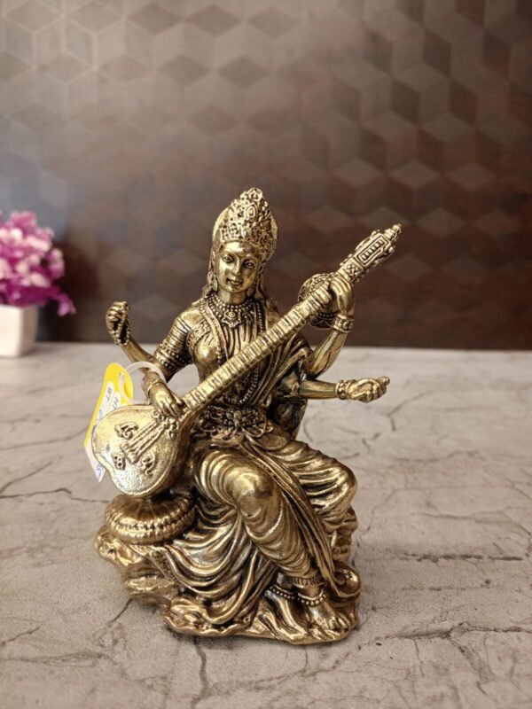 Buy Brass Fine Art Saraswathi Statue 5″ Antique Showroom Trichy
