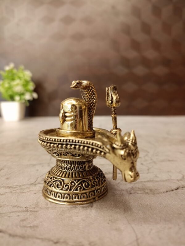 Buy Brass Fine Art ShivaLingam Idol 2″ Antique Showroom Trichy - Image 3