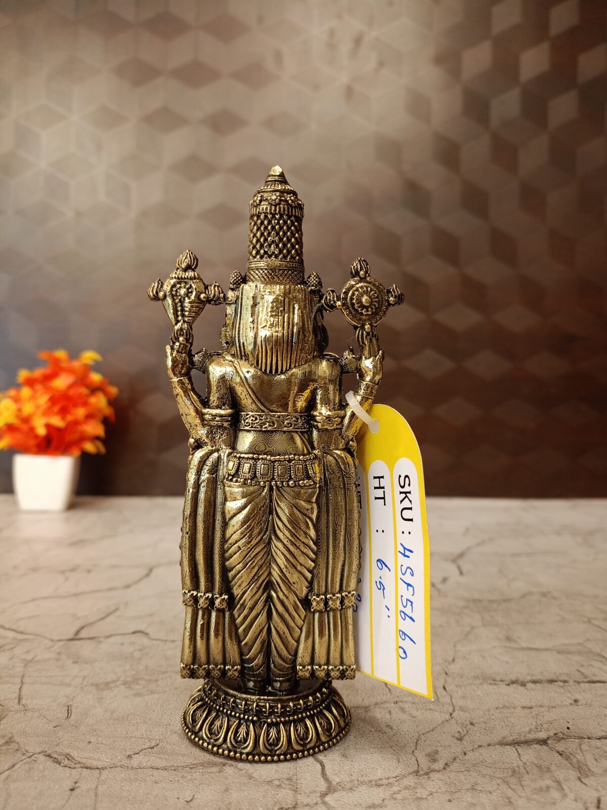 Buy Brass Fine art Balaji Idol 6.5″ Antique Showroom Trichy - Image 2