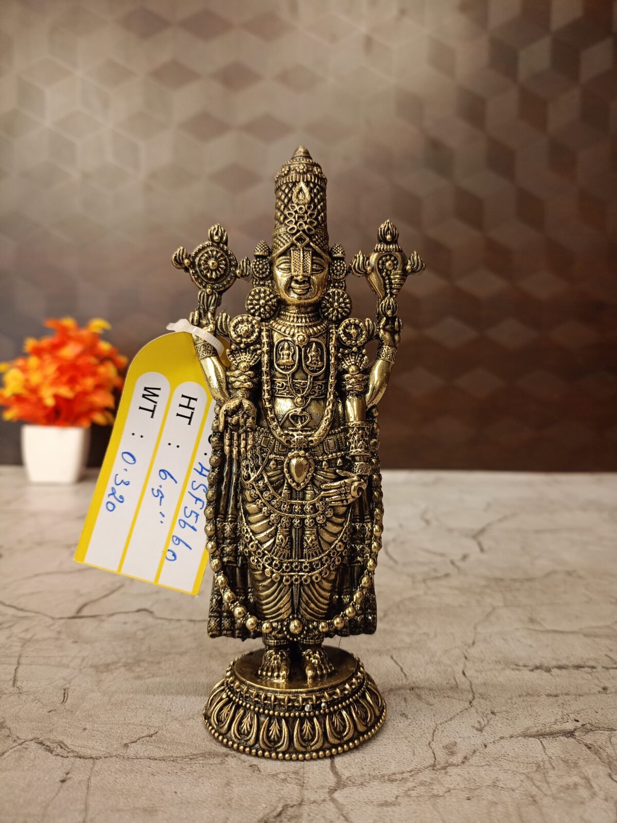 Buy Brass Fine art Balaji Idol 6.5″ Antique Showroom Trichy