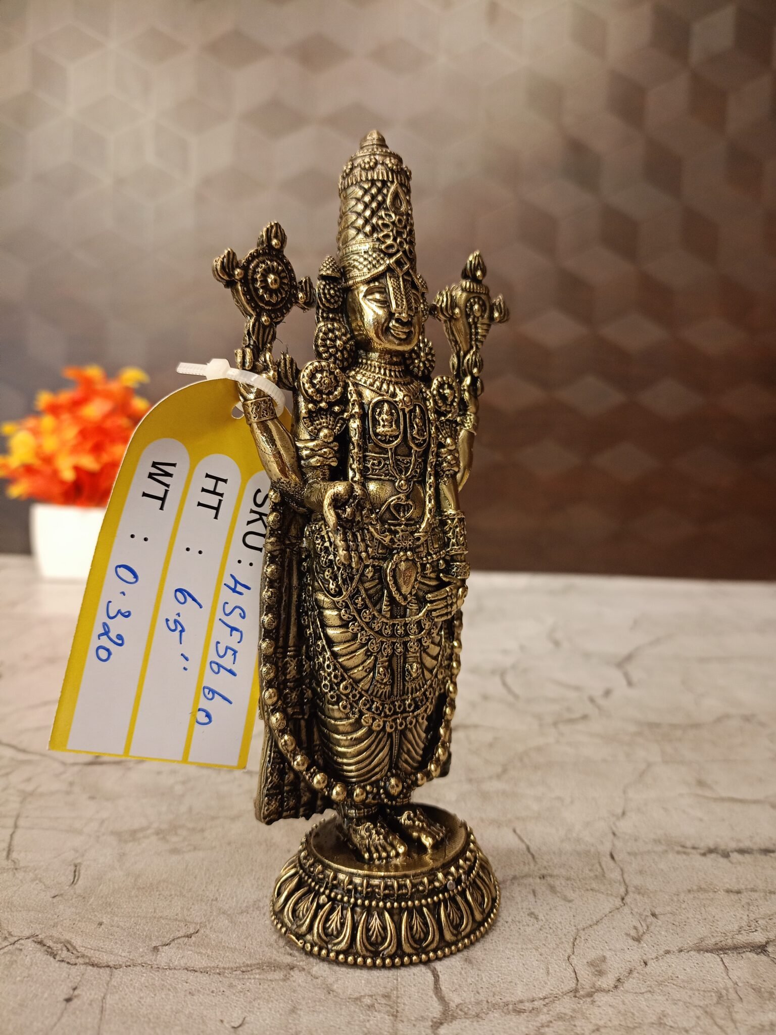 Buy Brass Fine art Balaji Idol 6.5″ Antique Showroom Trichy - Image 5