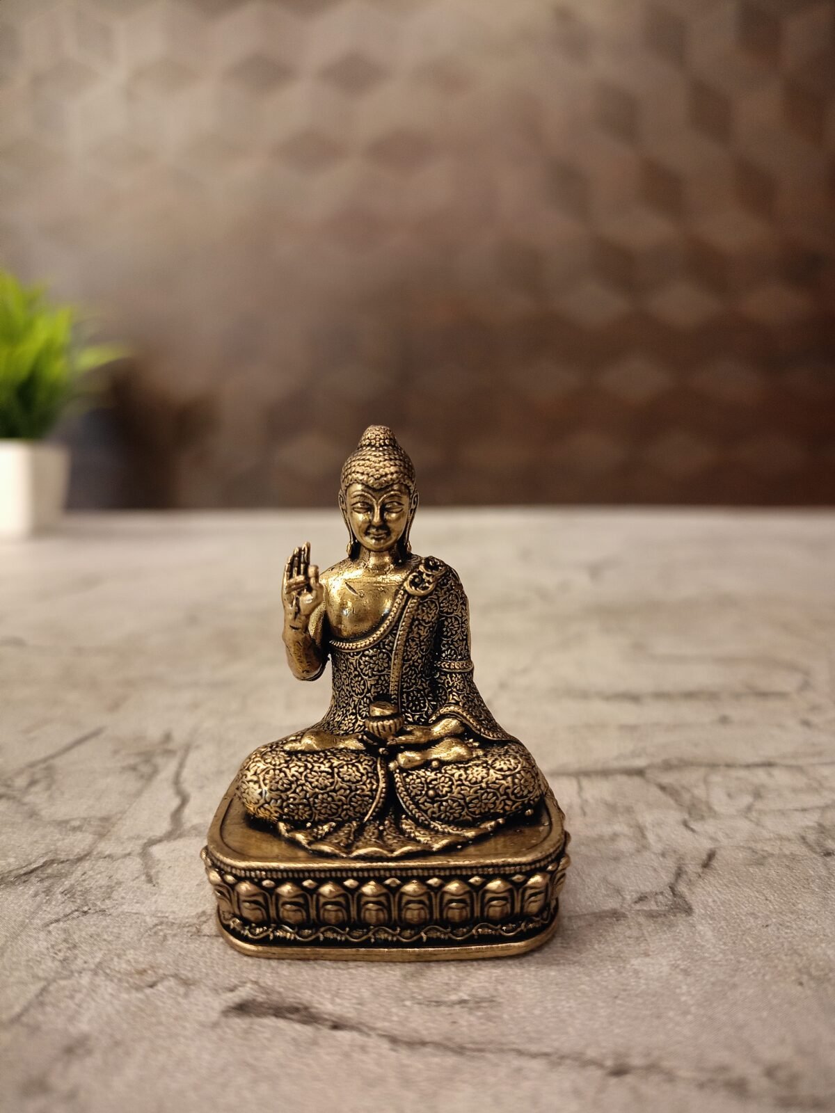 Buy Brass Fine art Buddha 2″ Antique Showroom Trichy