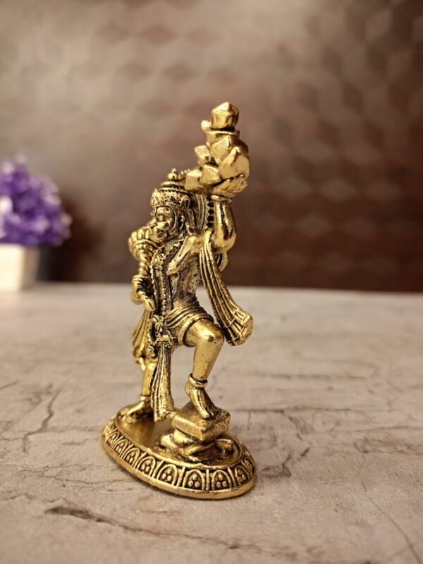 Buy Brass Fine art Hanuman Mountain 3″ Antique Showroom Trichy - Image 2