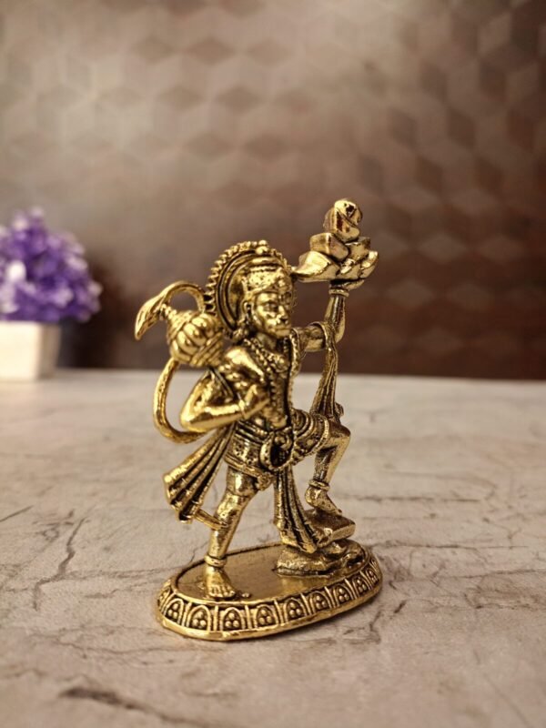 Buy Brass Fine art Hanuman Mountain 3″ Antique Showroom Trichy - Image 3
