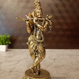 Buy Brass Fine art Krishna idol Antique Showroom Trichy 10″