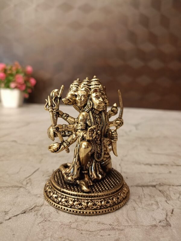 Buy Brass Fine art Panchamuga Hanuman 3″ Antique Showroom Trichy - Image 4