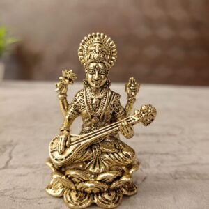 Buy Brass Fine art Saraswathi Idol 2.5″ Antique Showroom Trichy