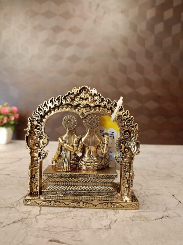 Buy Brass Fine art Vishnu Lakshmi Thiruvachi idol 4.5″ Antique Showroom Trichy - Image 2