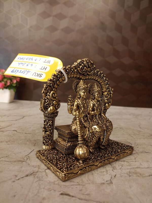 Buy Brass Fine art Vishnu Lakshmi Thiruvachi idol 4.5″ Antique Showroom Trichy - Image 5