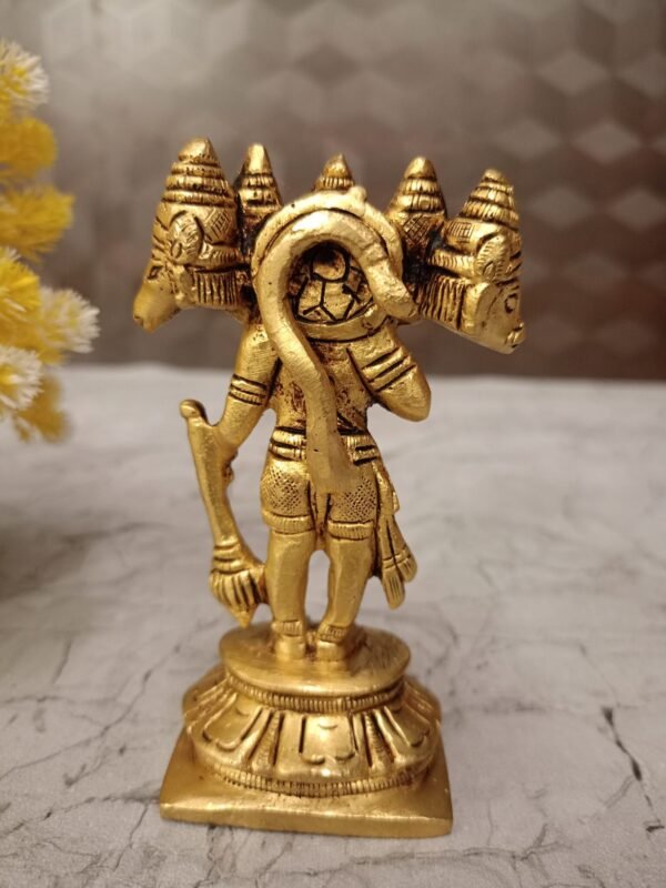 Buy Brass Five Face Hanuman Idol 4.5″ Antique Showroom Trichy - Image 4