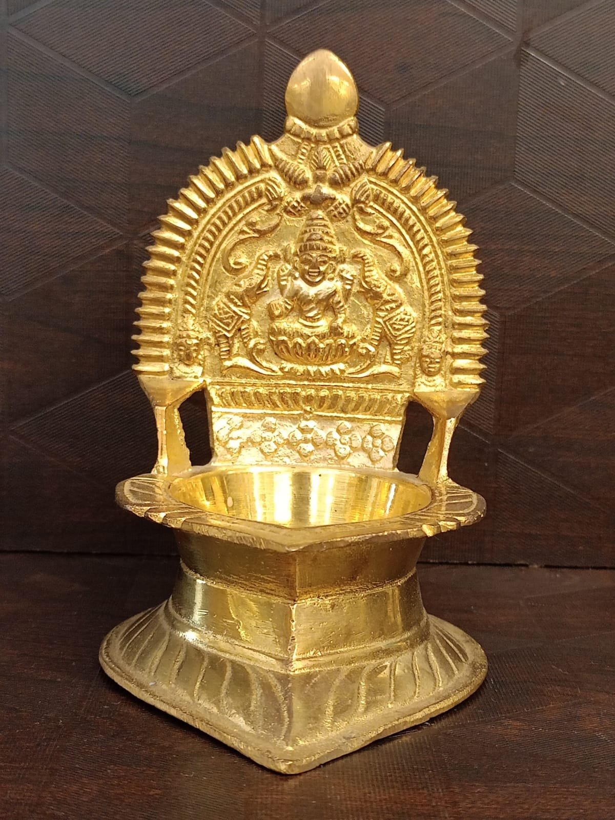 Buy Brass Gajalakshmi Vilakku-5″ Antique Showroom Trichy - Image 3