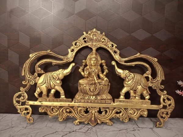 Buy Brass Gajalakshmi Wall Mount 11″ Antique Showroom Trichy