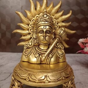 Buy Brass Hanuman Face on Base 9″ Antique Showroom Trichy