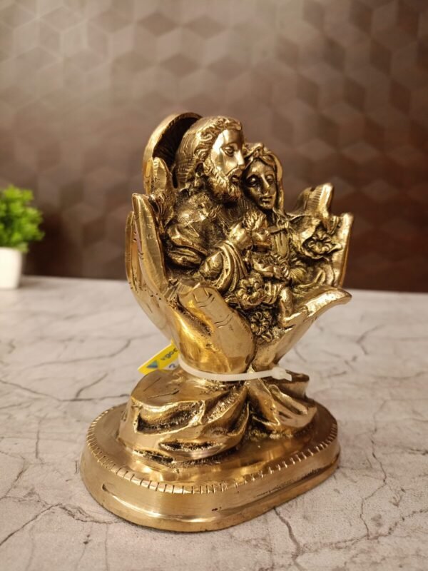 Buy Brass Jesus Family Statue For Pooja 5.5″ Antique Showroom Trichy - Image 2