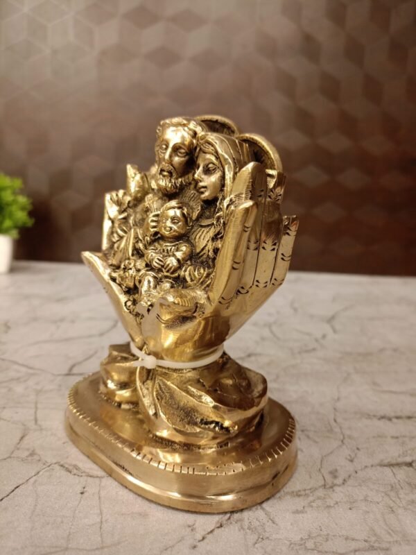 Buy Brass Jesus Family Statue For Pooja 5.5″ Antique Showroom Trichy - Image 3