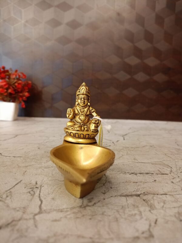 Buy Brass Kuberar Diya For Pooja 3″ Antique Showroom Trichy - Image 2