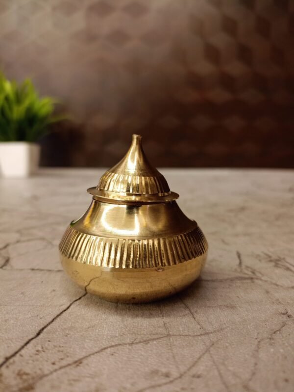 Buy Brass Kumkum Chimil 2″ Antique Showroom Trichy - Image 2