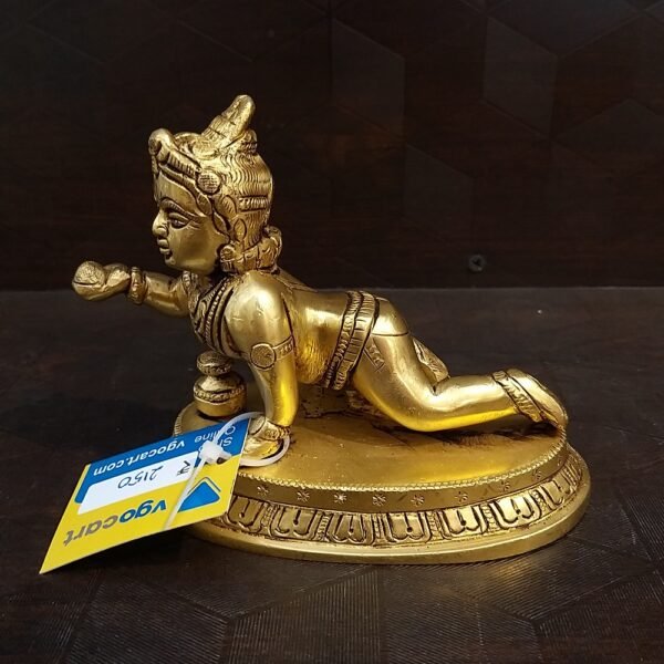 Buy Brass Laddu Krishna (or) Gopal Idol- 5″ Antique Showroom Trichy - Image 3