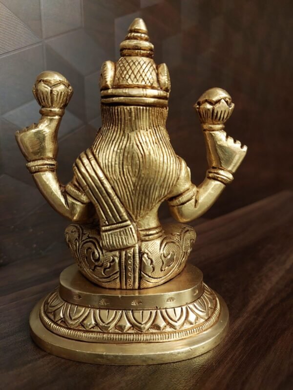 Buy Brass Lakshmi For Pooja 5″ Antique Showroom Trichy - Image 2