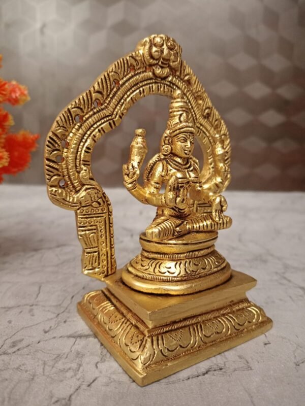 Buy Brass Lakshmi Idol Statue , Good For Pooja 5″ Antique Showroom Trichy - Image 3