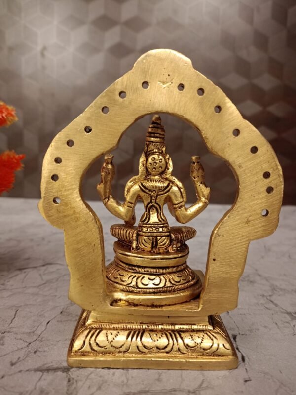 Buy Brass Lakshmi Idol Statue , Good For Pooja 5″ Antique Showroom Trichy - Image 4