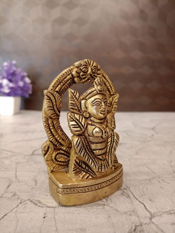 Buy Brass Leaf Lakshmi- 4″ Antique Showroom Trichy - Image 3