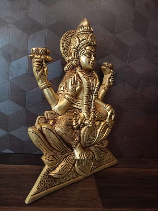 Buy Brass Mahalakshmi Wall Mount 10.5″ Antique Showroom Trichy - Image 4